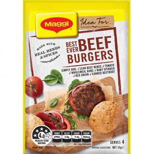 Maggi Best Ever Recipe Base Beef Burger