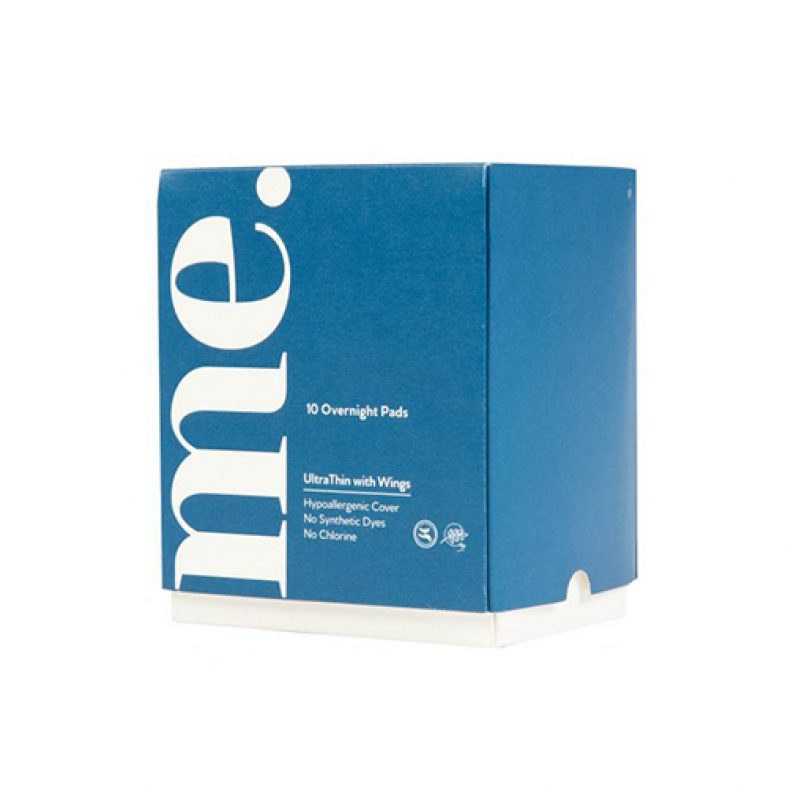 Me. Overnight Pads – UltraThin with Wings 10 Pack