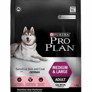 Pro Plan Adult Medium/Large Breed Optiderma Sensitive Skin Dry Dog Food