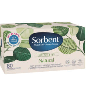 Sorbent Facial Tissues 4 Ply Natural