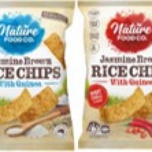 By Nature Food Co.  Jasmine Brown Rice Chips with Quinoa – Salted / Sweet Chilli  [150gm]