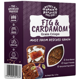 Upcycled Grain Project, Grain Crisps, Fig and Cardamom