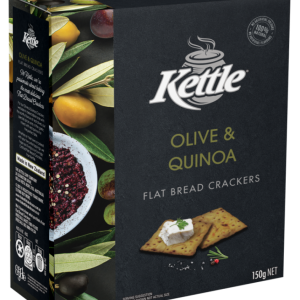 Kettle Flat Bread Crackers Olive & Quinoa 150g